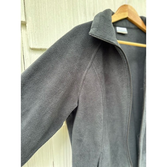 Columbia Womens Benton Spring Fleece Jacket Full Zip Pockets Charcoal Black L - Picture 6 of 9